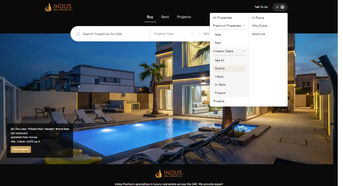 Indus premium properties, a private listings portal screen 6