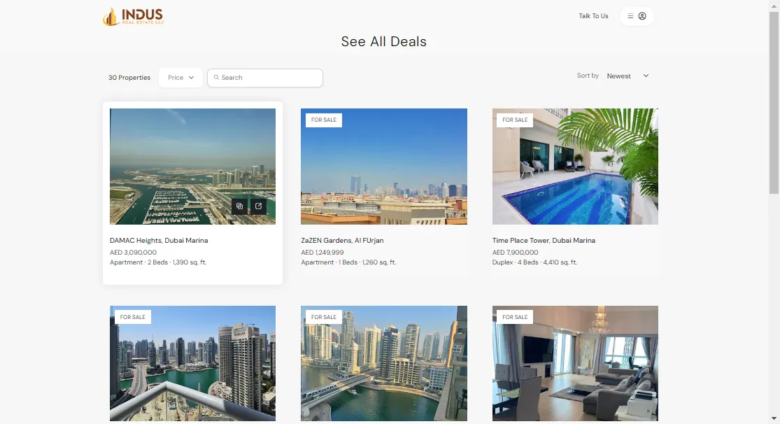 Indus premium properties, a private listings portal screen 7