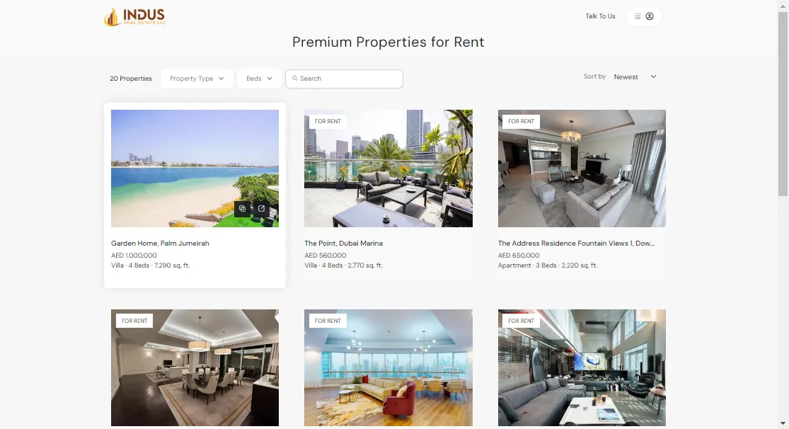 Indus premium properties, a private listings portal screen 11