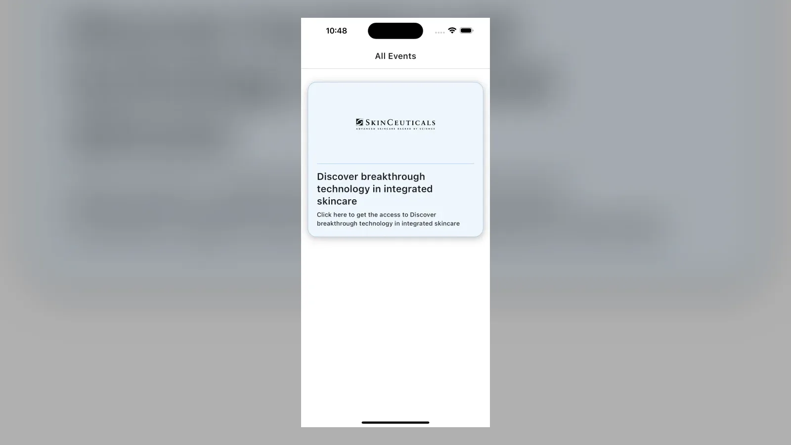 L'Oréal's event app for Android and iOS screen 2